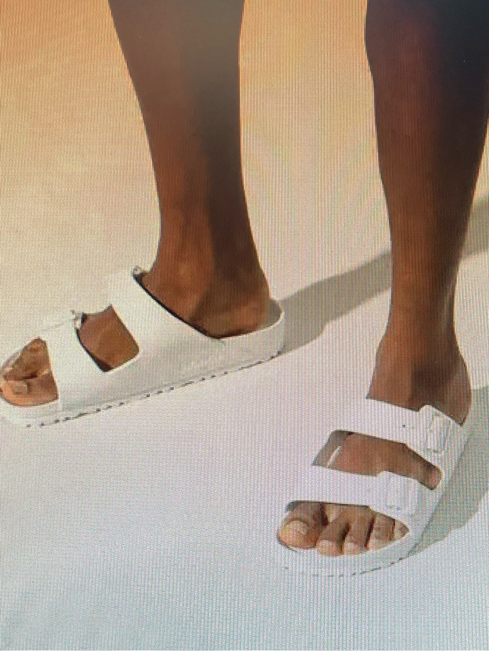 Birkenstock EVA women’s white Double-Buckle Slide Sandals